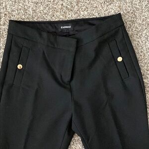 Express Black Pants with Gold Buttons